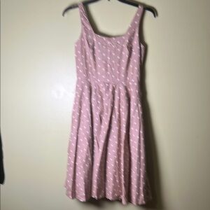 BAILEY Blue Feminine, mob wife Romantic,boho,Polka Dot , fairy,flare Dress